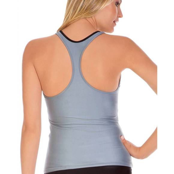 NEW ECO SWIM t-back tankini top in grey - Picture 3 of 3